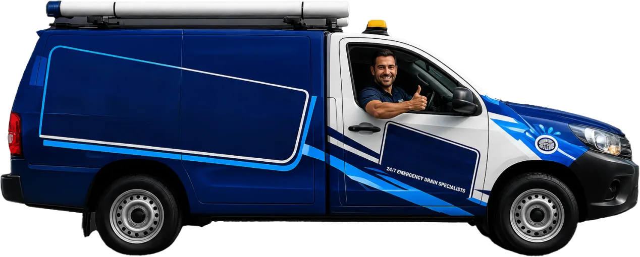Our drain service van out on a Elizabeth Bay job