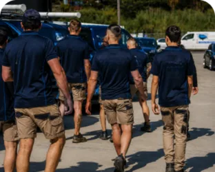 Plumbers loading up before a Elizabeth Bay job