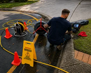 On-site drain inspection at a Elizabeth Bay property